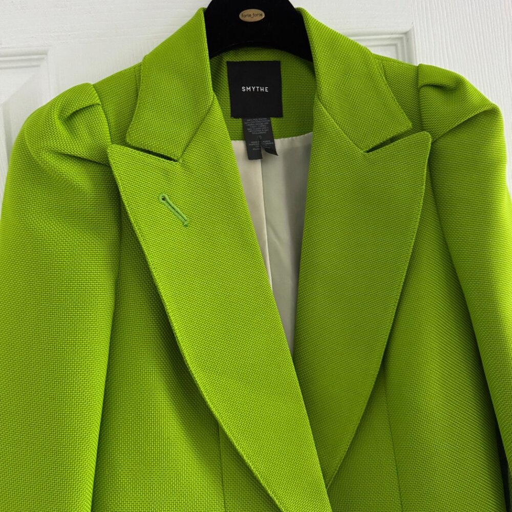 Smythe Box Pleat Blazer in Lime Green, size 4 (fits size 2) - Picture 4 of 10